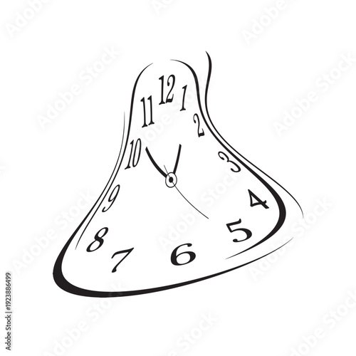 Deformed wall clock designed with simple details