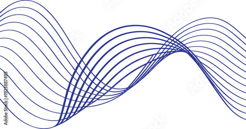 Stylized Sinusoidal Wave Interference Pattern Illustration