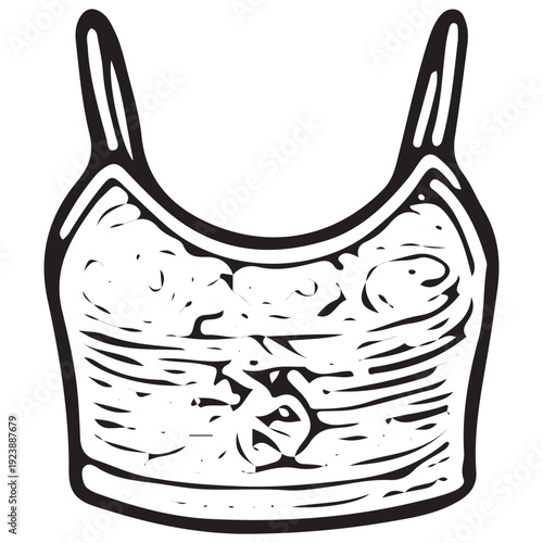 Vintage Lace Camisole Hand Drawn Fashion Illustration