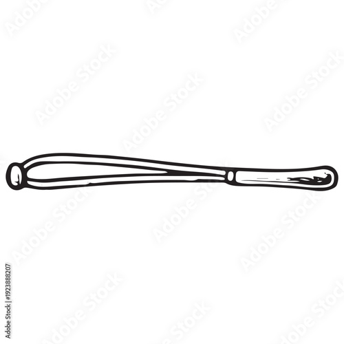 Hand Drawn Baseball Bat Vintage Sports Illustration