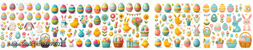vector of easter accessories