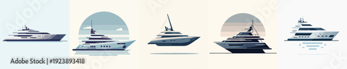 vector of yacht