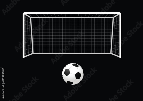A ball and goal post vector file