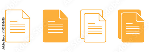 Document icon set vector.  Paper icon. File Icon. eps 10