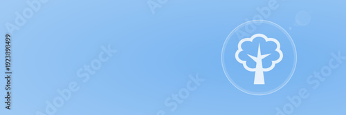 Header mit Baum Icon blau Vektor svg unter 60 kB copy space