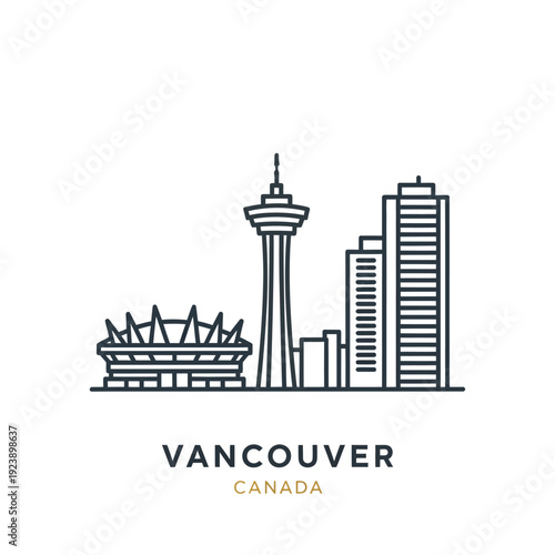 Modern Vancouver Skyline with Landmarks and Cityscape