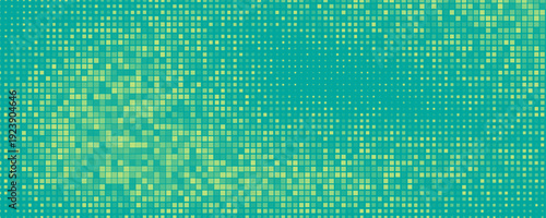 Bright green and turquoise pop art retro background with halftone in comic style, vector illustration eps10