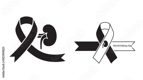 Kidney Awareness Ribbon And Renal Support Symbol For Healthcare Campaign Funding And Nonprofit Grant Outreach Strategy