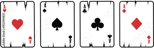 Ace of Spades.Suit deck of playing cards on white background. Vector illustration.