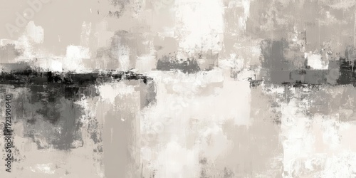 Abstract Brushstrokes Modern Neutral Tones Art Print