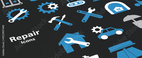 A set of repair icons