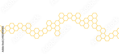 abstract wave background honeycomb hexagonal illustration vector