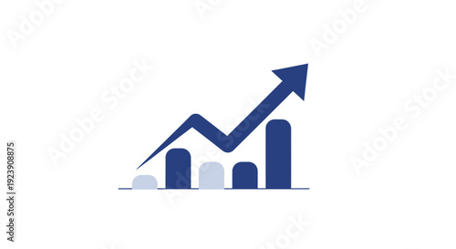 Upward trending bar graph symbolizing financial growth and positive economic progress.