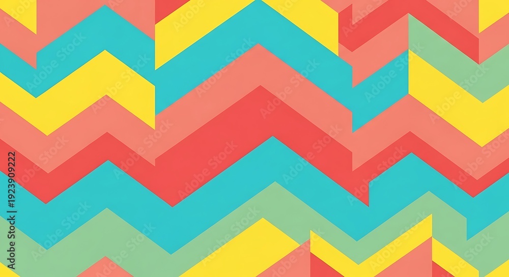 Obraz premium Vibrant zigzag patterns create a dynamic and eye-catching visual experience