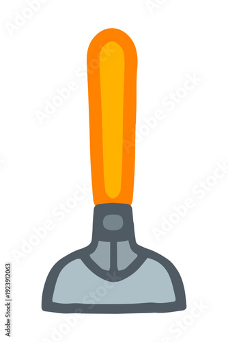 Vector illustration of garden tool hoe. Основные RGB