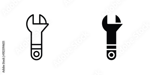 Adjustable wrench icon graphic design vector symbols. Best for Graphics