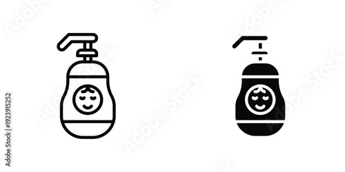 Baby shampoo icon graphic design vector symbols. Best for Graphics