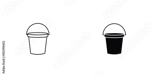 Bucket icon graphic design vector symbols. Best for Graphics