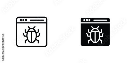 Bug icon graphic design vector symbols. Best for Graphics