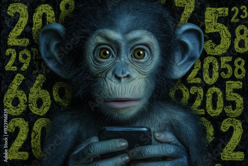 Ape's nighttime smartphone scare: a cute encounter. Cryptocurrency scams explained. The dark reality behind crypto trading nobody wants to talk about. Anthropomorphic ape. Crypto trap warning.