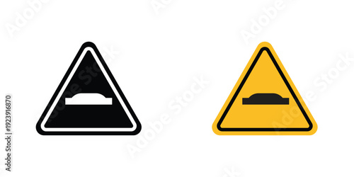 Caution speed Ramps signs graphic design vector symbols. Best for Graphics