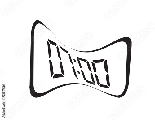 melting digital clock