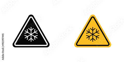 Cold warning signs graphic design vector symbols. Best for Graphics