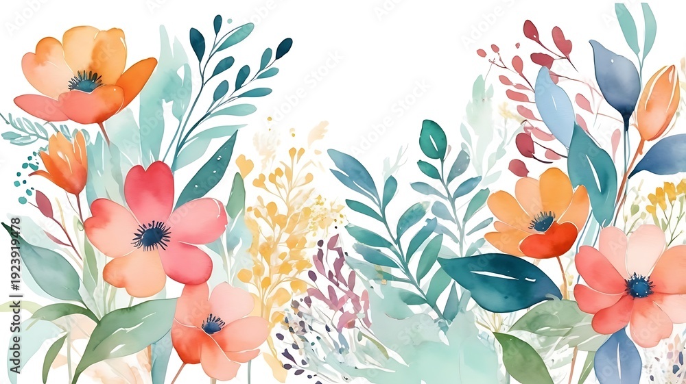 Obraz premium Abstract floral art background