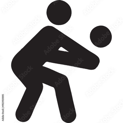 black man icon on white background