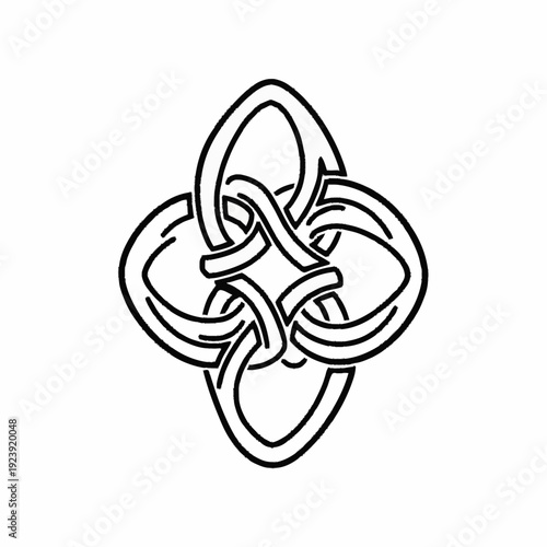Celtic Knotwork Design with Interconnected Loops.