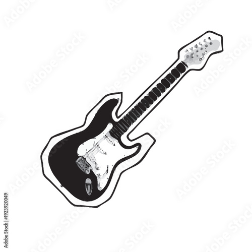 electric guitar isolated on white