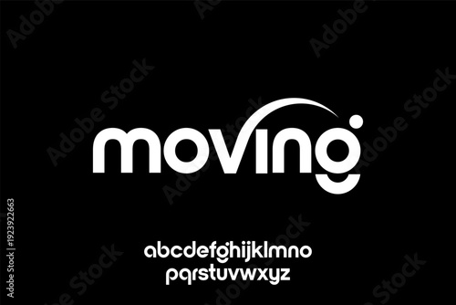 Modern Moving Logo Design with Alphabet Characters.