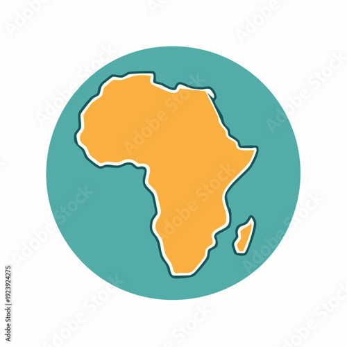 Carte stylisée de l’Afrique en illustration colorée