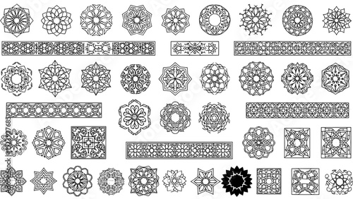 Ornament frame with vintage certificate design elements