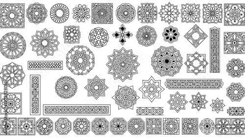 Ornament frame with vintage certificate design elements