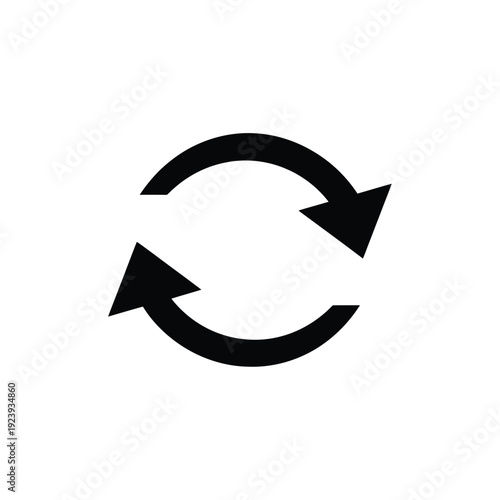 Black circular arrows recycle rotate