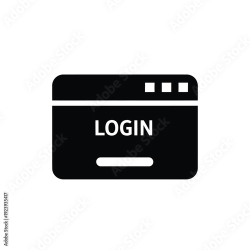 Black login screen white rectangle