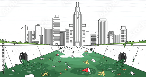 Collection of isometric 3D ecosystem icons featuring ocean marine life forest river desert and industrial factory pollution on terrain cross sections.
