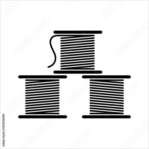 Solder Wire Spool Icon, Fusible Metal Alloy Wire, Soldering Iron Flux