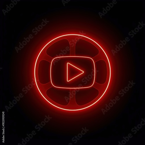 Wallpaper Mural A red circle with a triangle in the middle Torontodigital.ca