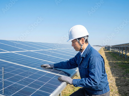 Wallpaper Mural 太陽光パネル点検作業 Torontodigital.ca