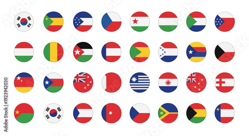 Collection of International Flags Representing Various Countries Around the World