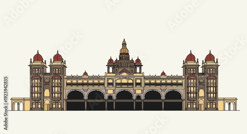 Chennai Central railway station building architecture.