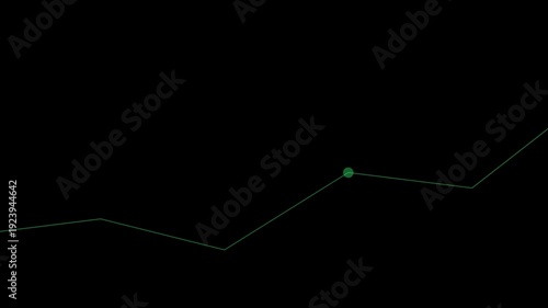 Animated Line Graph Showing Market Data, Business Growth, Financial Success, and Economic Progress Infographic.
