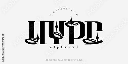 Hype Font is Elegant decorative serif with bold contrast and ornamental curves, perfect for luxury logos, fashion editorials, branding, and headlines.