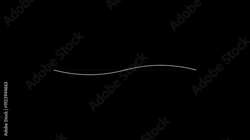 Abstract White Sine Wave Oscillating on Black Background Illustrates Sound Vibration Frequency Technology Motion Graphic Loop.