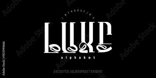 Luxe font is Elegant decorative serif font with tall stems and ornamental swashes, perfect for luxury branding, fashion logos, editorials, and titles.