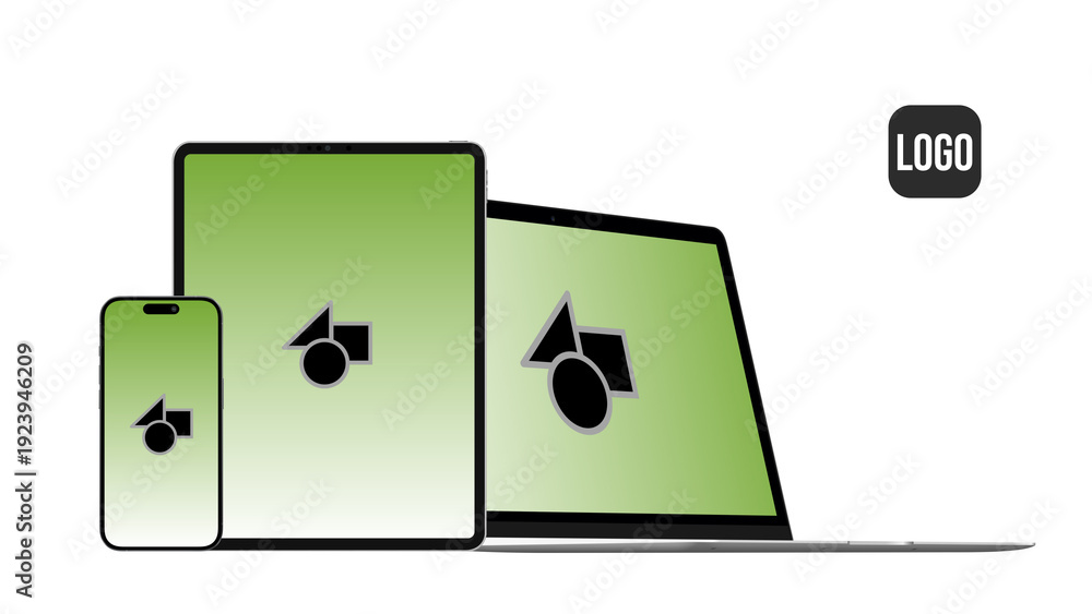 Responsive Devices Mockup 4 – Desktop Laptop Tablet Smartphone Screen ...