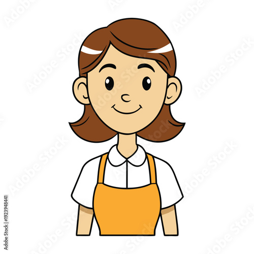 A friendly supermarket cashier girl scans items with a warm smile, helping customers quickly while keeping the checkout smooth and cheerful for everyone.
