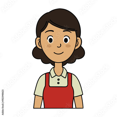 A friendly supermarket cashier girl scans items with a warm smile, helping customers quickly while keeping the checkout smooth and cheerful for everyone.
